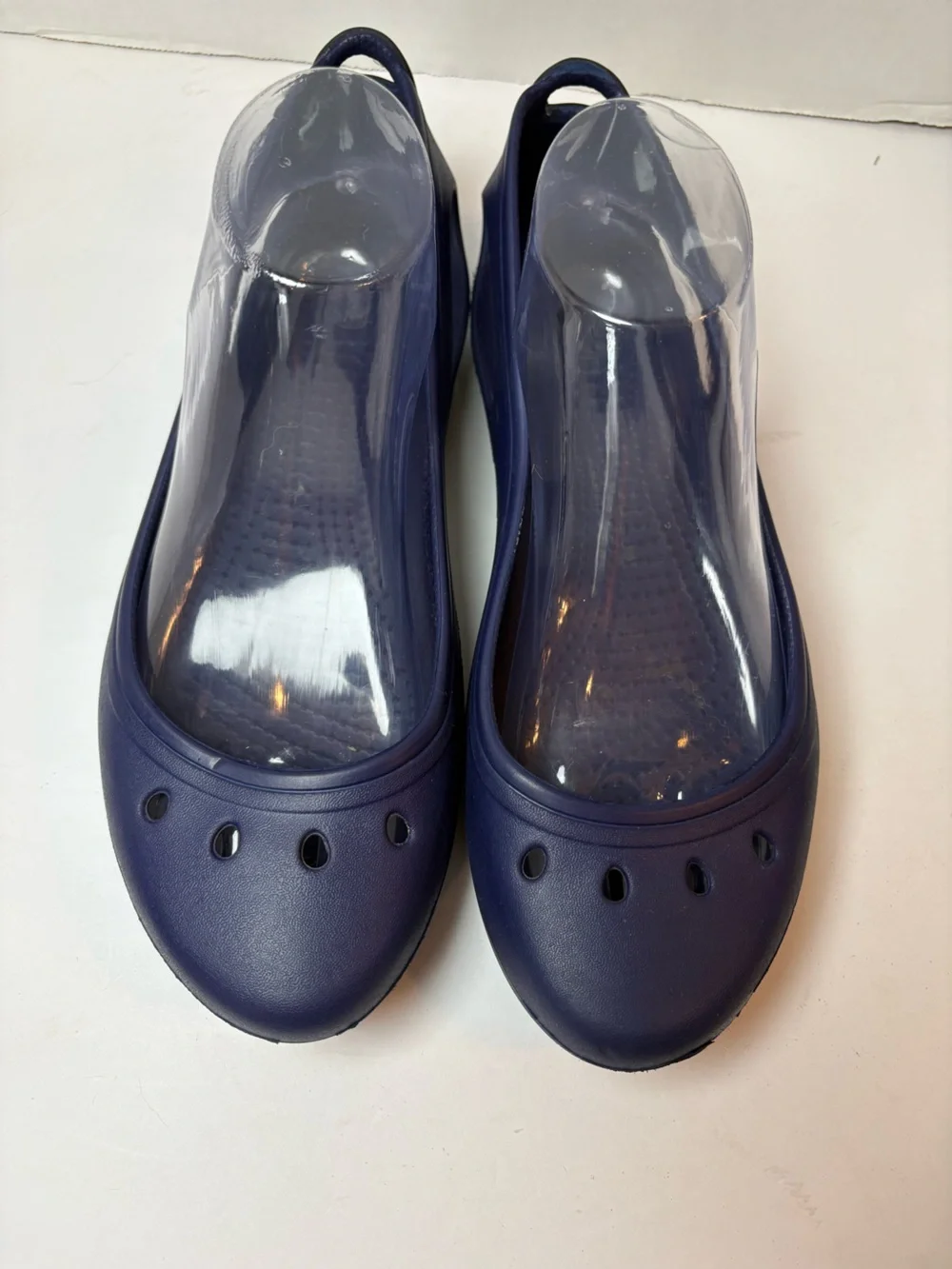 Crocs Kadee Blue Classic Slip-on Ballet Flats Cutout Size 9